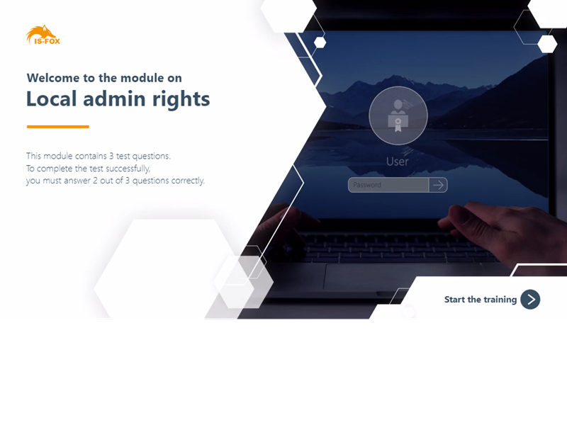 E-Learning privileged Accounts demo chapter Local Admin Rights