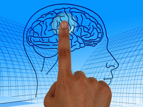 Bild zu Künstliche Intelligenz mit einem Gehirn und einem Finger