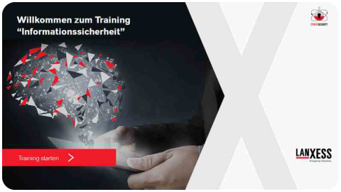 Diese Bild zeigt das Cyber Security E-Learning von Lanxess