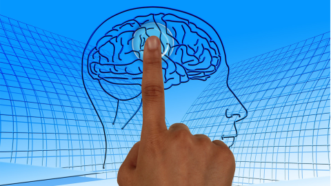 Bild zu Künstliche Intelligenz mit einem Gehirn und einem Finger