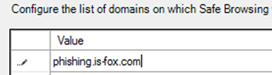 safebrowsing policy whitelisting