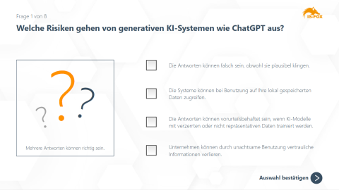 Schulung KI Verordnung Abschlusstest