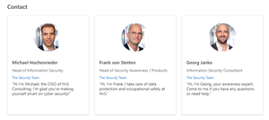 Screenshot security departments worldwide contacts