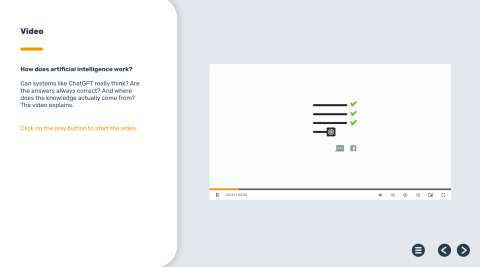Screenshot Master 7, IS-FOX e-learning, how does artificial intelligence work