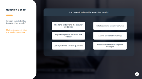 Screenshot Master 7, IS-FOX e-learning, test-out-option, questions