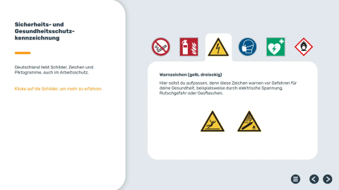 Screenshot aus Arbeitsschutzschulung