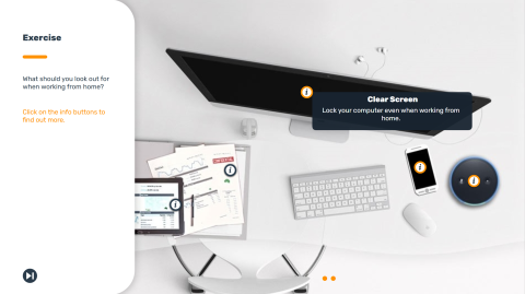 Screenshot of data protection training