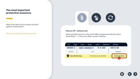 Screenshot of Cyber security training