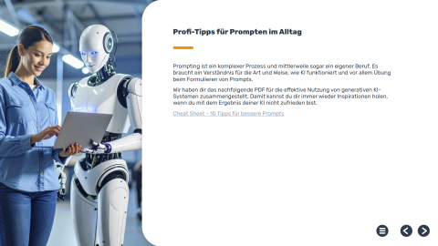 Screenshot aus KI-Schulung zum Thema KI richtig Prompten