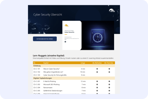 Grafik individuelle Cyber Security Schulungen