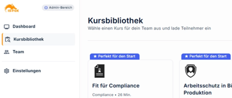 Admin-Bereich Log-In